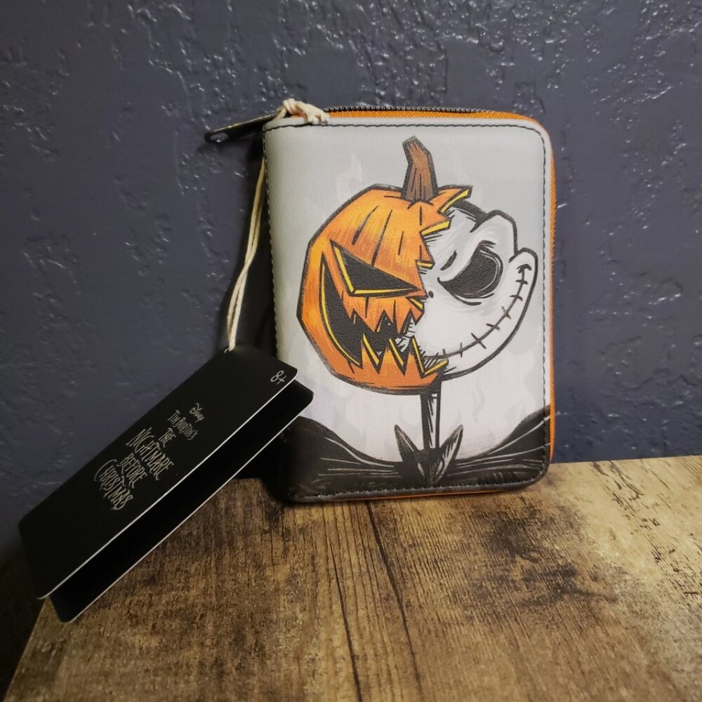 Loungefly Nightmare Before Christmas Pumpkin King Wallet Jack Split NBC Zipper